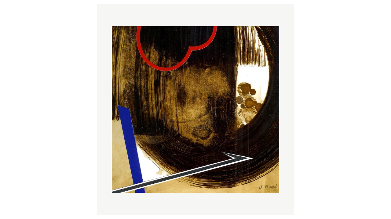 Jacques RIVAL - LE CRI - Goudron et collage - 20cm x 20cm